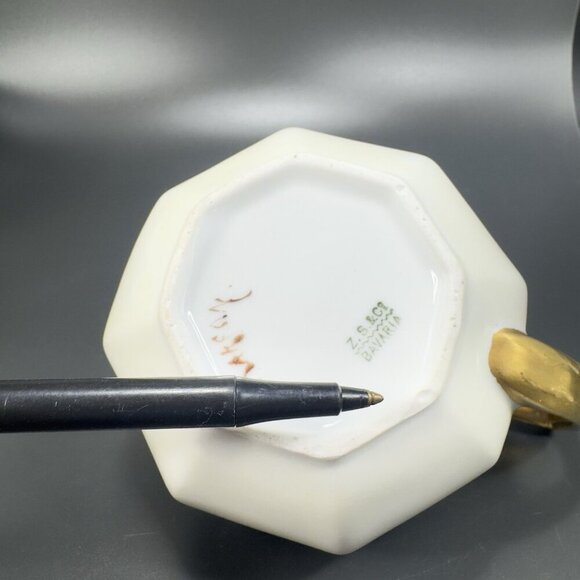 Vintage 1920s Z S & C Bavaria Fine Porcelain Small Pitcher Creamer Hand Painted - Picture 7 of 12